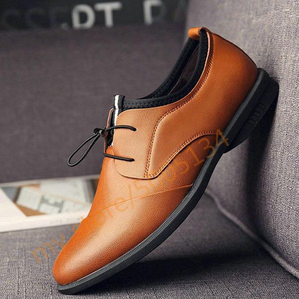 

dress shoes men lace up genuine leather designer formal fashion shoe pointed oxfords a52-69, Black