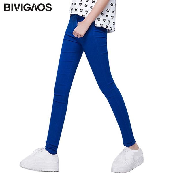 

women's pants & capris bivigaos fashion woven stretch pencil multi-color pocket leggings korean slim skinny thin trousers for women, Black;white