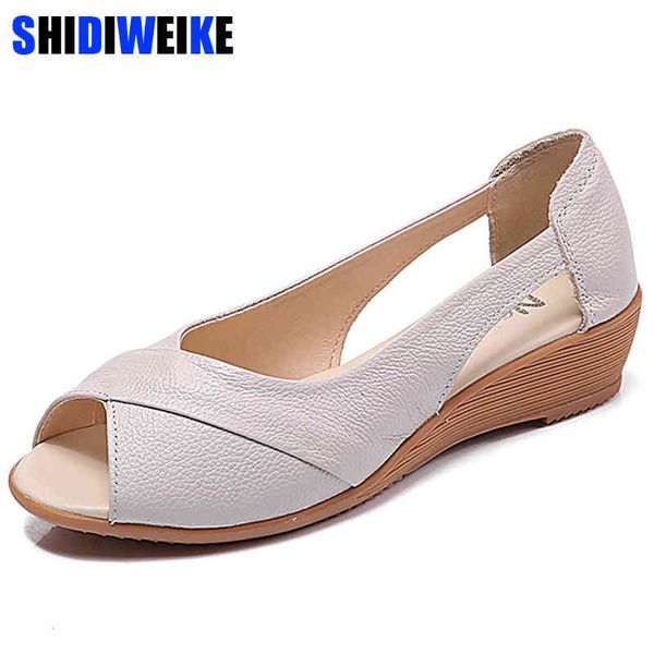 

2021 new wedges sandals women summer shoes casual slip on women's summer sandals solid platform sandals plus size 35-43 m833 y0305, Black