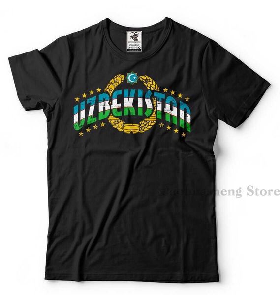 Uzbequistão bandeira patriótica Uzbekistan orgulho mens t-shirt Tashkent Samarkand camisa 100% algodão homens camiseta mulheres tops t200420