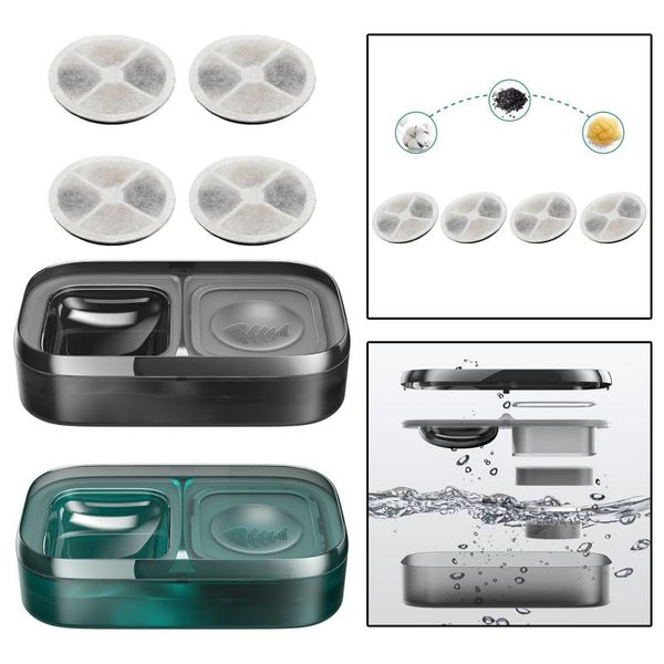 

cat bowls & feeders double bowl pet feeder for animals 2l cats dogs food dispenser non- water travel supply