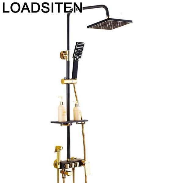 

douchette banheiro choveiro columna panel conjunto de painel preto duschset chuveiro eletrico douche ducha bathroom shower sets