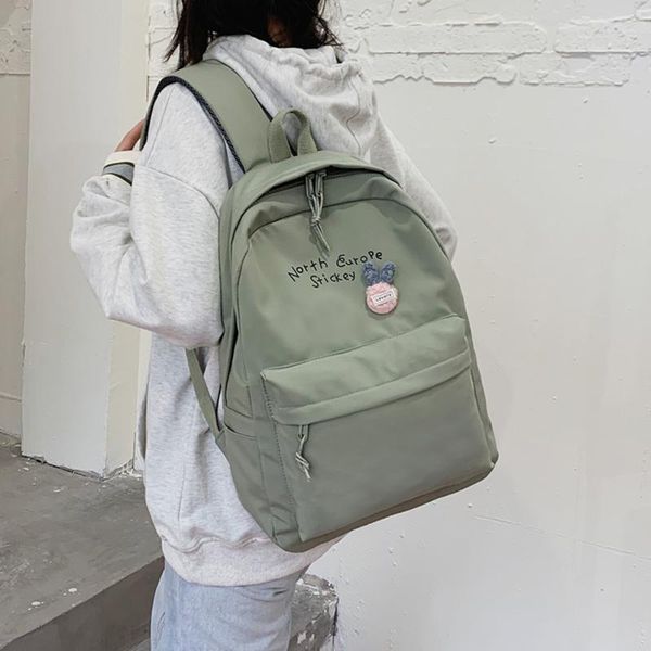 

backpack fashion waterproof student schoolbag men black nylon cute women for teenage girls large capacity school rucksack