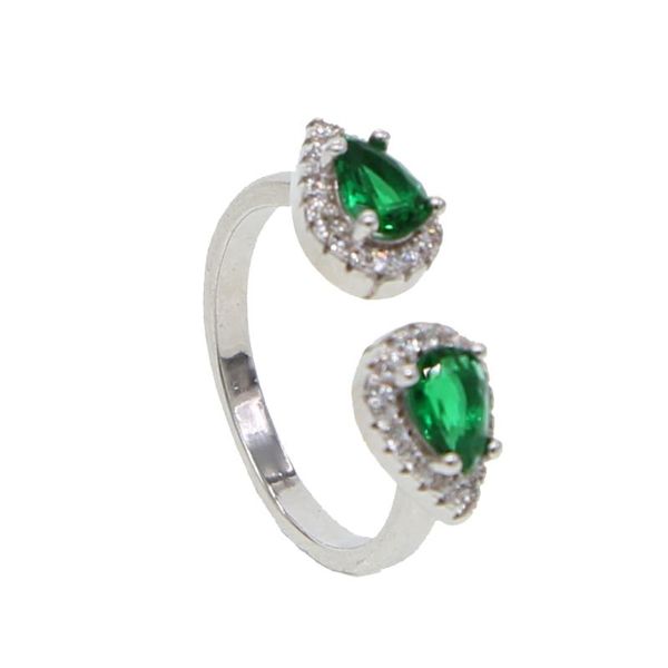 

gift fashion cz open ring diy birthstone bar customize jewelry for women european selling cluster rings, Golden;silver