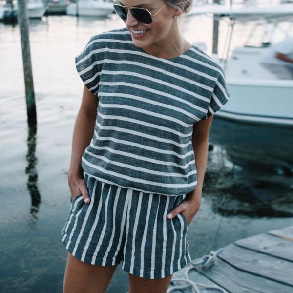 

women's jumpsuits & rompers womail bodysuit women summer fashion short sleeve backless playsuit ladies beach shorts jumpsuit 2021 drops, Black;white