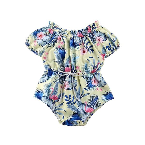 

jumpsuits 3-18 months born infant baby girl flower romper floral playsuit jumpsuit outfit clothes, Blue
