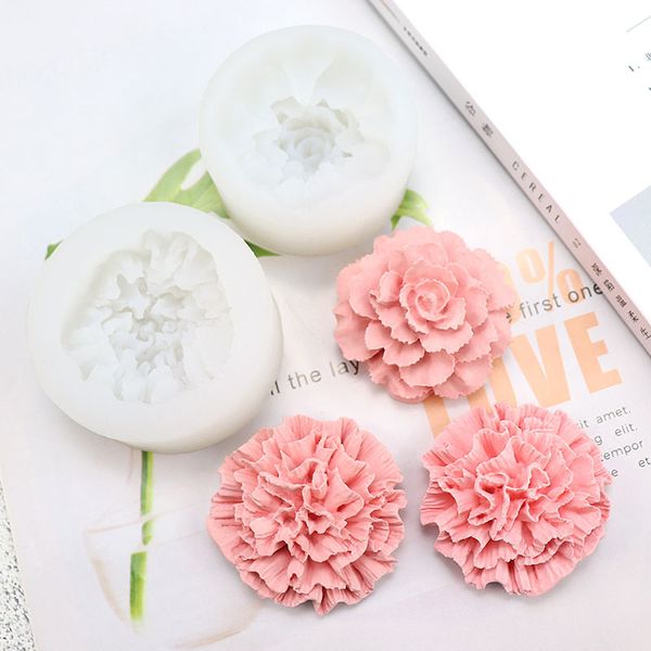 

carnation flower silicone mold plaster epoxy mould diy resin molds soap moulds