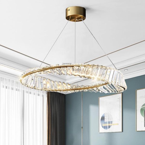 

nordic led pendant lights light luxury crystal decoration fixtures american minimalist el lamp lamps