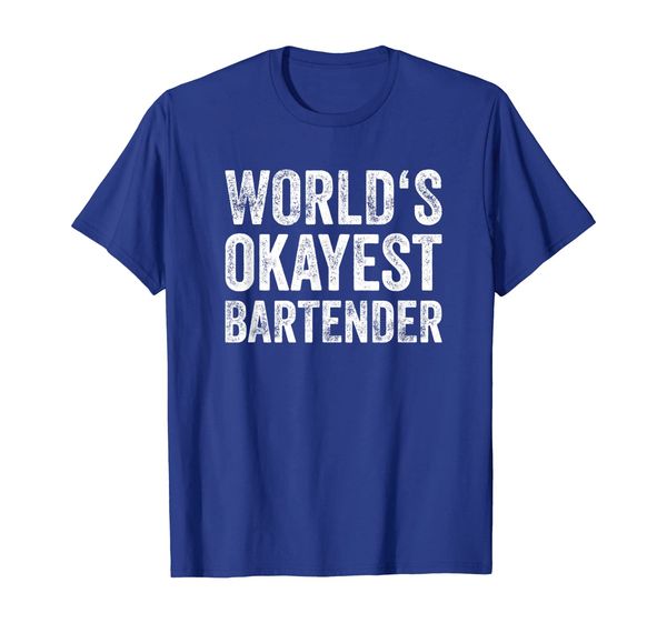 

World' Okayest Bartender T-Shirt Vintage Fun Present, Mainly pictures