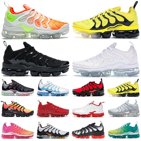 

men women tn plus running shoes triple black white psychic pink pure platinum summer gradient sunset lava glow mens trainers outdoor sports