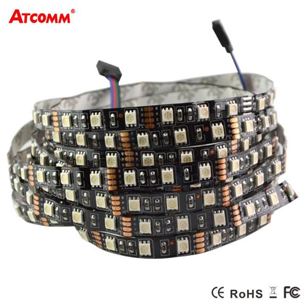 

strip dc12v 60leds/m 5m black pcb tape flexible ribbon strips led