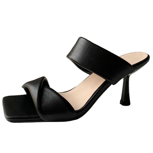 

concise platforms summer sandals foe women's footwear genuine leather wedged high heels wedding casual shoes woman, Black