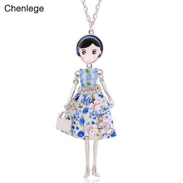 

pendant necklaces chenlege fashion women long 2021 arrival pendants big necklace female charms jewelry accessories, Silver