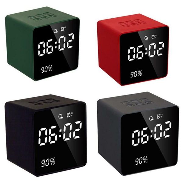 

desk & table clocks multifunction led digital alarm clock bluetooth speaker with fm radio aux tf usb music player handsmic