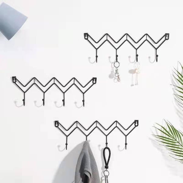 

decorative iron wall key rack holder with 5 hooks home decoration racks hanger keys mounted hanging decor organizer & rails
