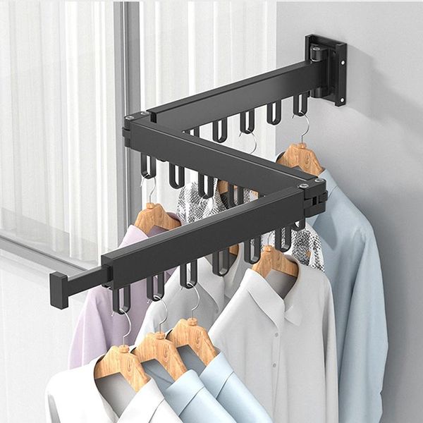 

hangers & racks collapsible clothes wall mount folding clothing drying rack space saver for outdoor home accessories