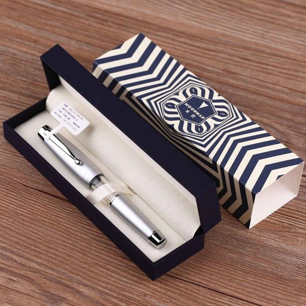 

moonman t2 elastic piston fountain pen acrylic metal matte body f nib large-capacity office supplies ink gift set pens