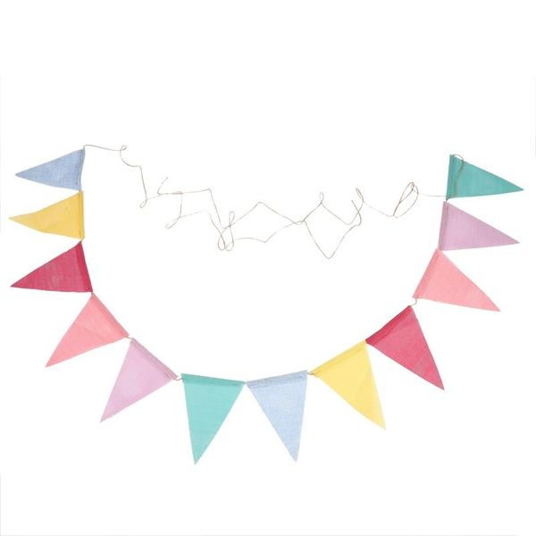 

party decoration garland triple-cornered flag chain is 4mx12.5cm x 17cm colorful