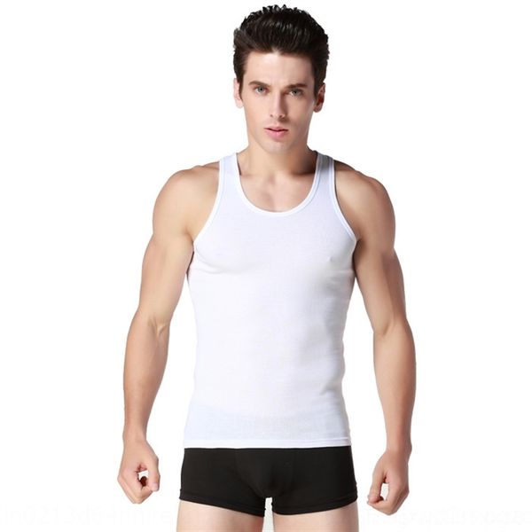 

n5b summer womenslim men' tank men' cotton round neck sports bottomed fitness vest slim i-shaped vest, White;black