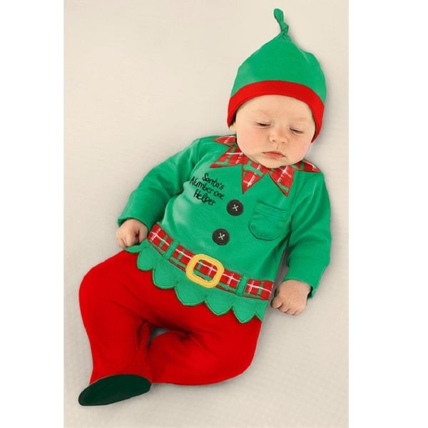 Christmas Baby Macacão Santa Trajes Bebê Conjuntos De Roupas Total Bebê Roupas Jumpsuit Roupa de Bebe Roupas Para Bebe Menino 210413