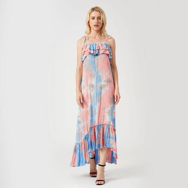 

casual dresses aneu 2021 sling colorful print bodycon long dress spring women fashion streetwear party elegant outfits 100% cotton, Black;gray