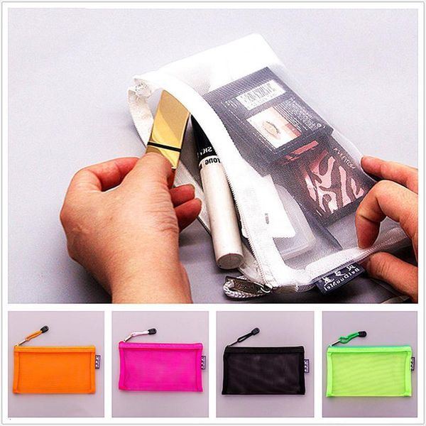 

fashion transparent small cosmetic women bags travel zipper make up case organizer storage makeup pouch toiletry beauty wash kit