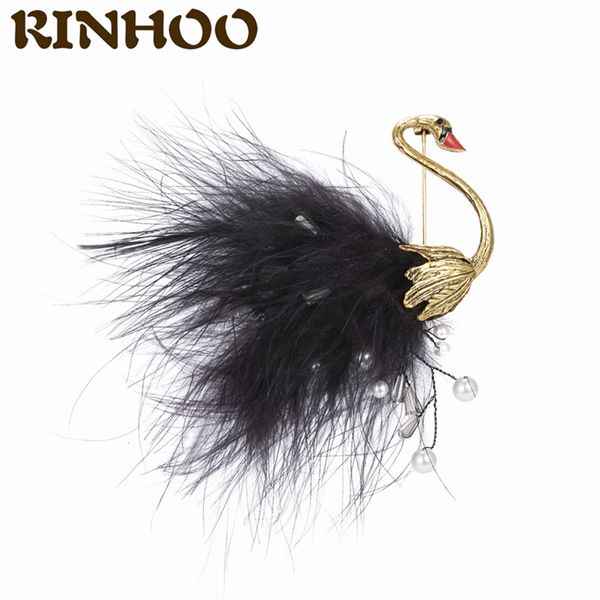 

vintage crystal pearl animal brooches for women white black peacock pin rhinestone dress corsage noble jewelry feather broochesdio chan cont, Gray