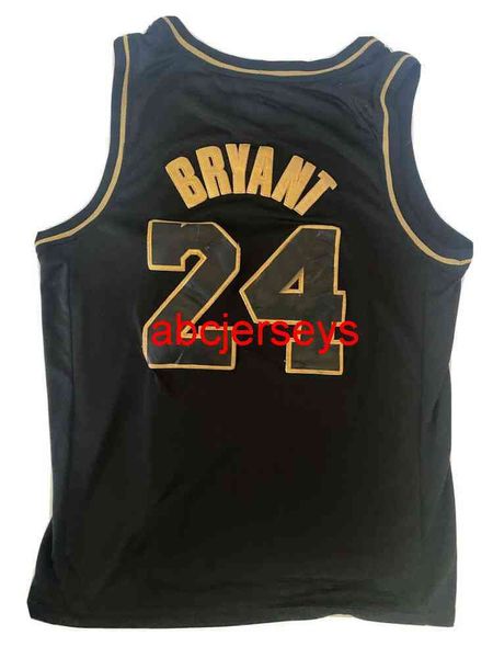 Tam Nakış Bryant Swingman Altın Siyah Altın Ucuz Retro Koleji Jersey XS-6XL