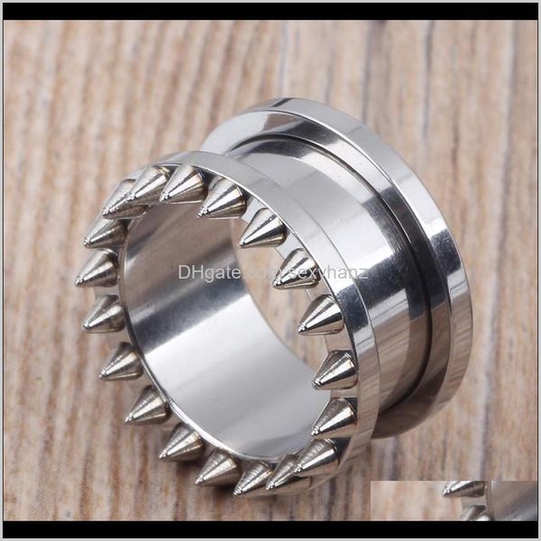 Stecker Tunnel Schmuck Drop Lieferung 2021 Mix 5 ~ 18mm 80 teile/los Spike Overstate Niet Schraube Flesh Tunnel Edelstahl ohr Plug Piercing Bo