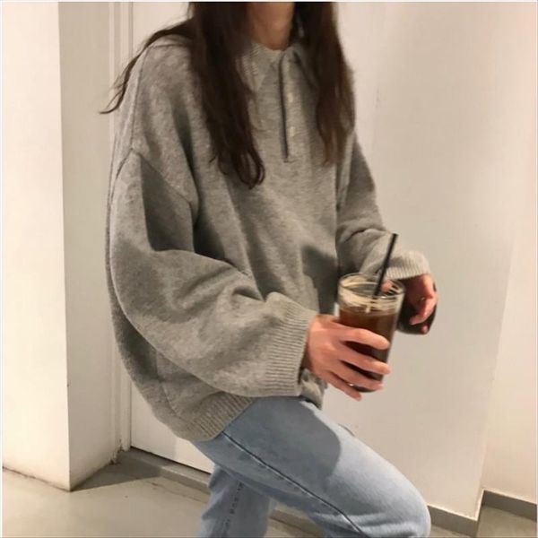 

winter pullover girls womens sweaters vintage long sleeve autumn elegant knitted outerwear warm puff oversize, White;black