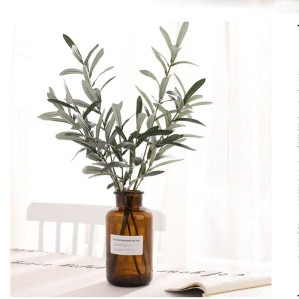 

decorative flowers & wreaths 70cm artificial fake olive leaves tree branches green leaf plants fruits plant home decor wedding branch decora