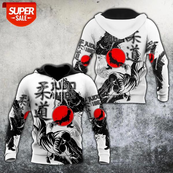 

japanese culture judo 3d print size xs-7xl hoodie man women harajuku outwear zipper pullover sweatshirt casual unisex-6 #0t8f, Black