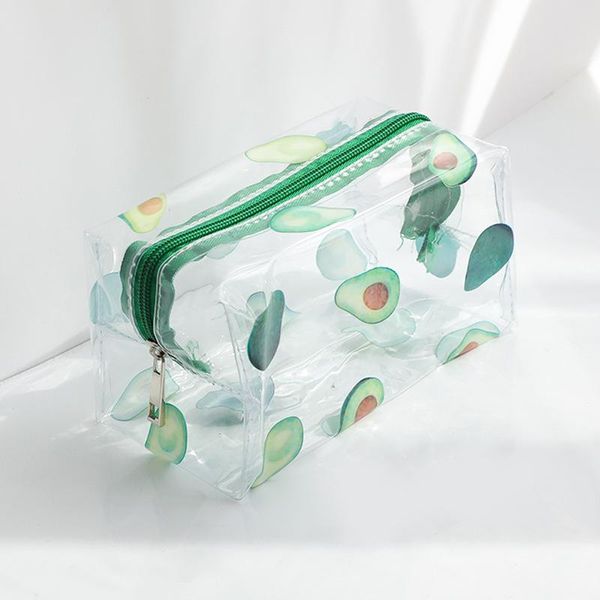 

storage bags transparent pvc makeup bag for women fashion print cosmetic waterproof zipper portable travel bathroom toiletries organizer