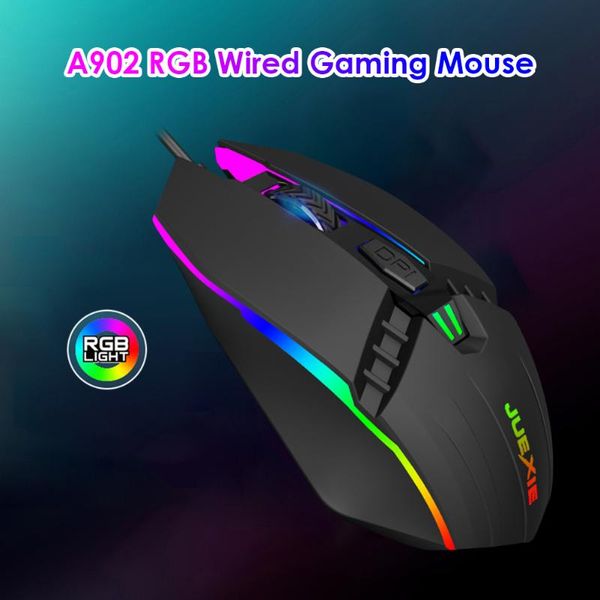 

gaming mouse rgb backlit usb wired optical mice office caring computer supplies for desklaptop