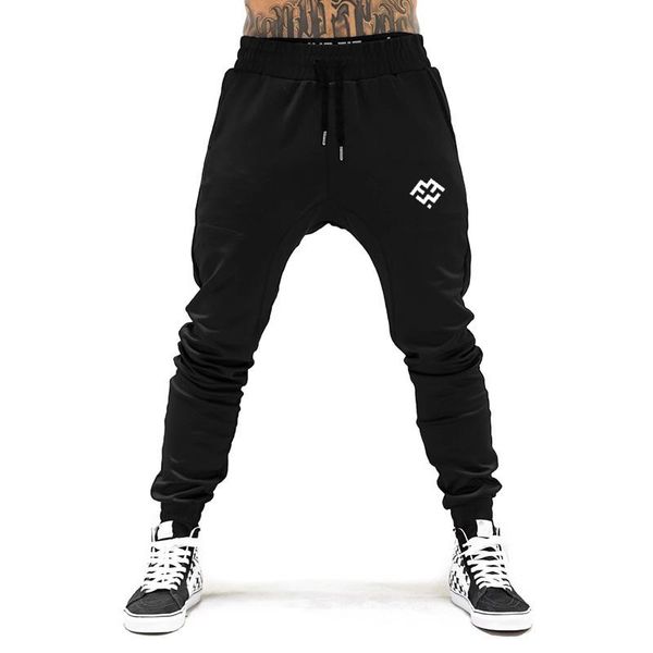 

running pants men sports joggers training gym fitness mens solid jogging sportswear workout trousers, Black;blue