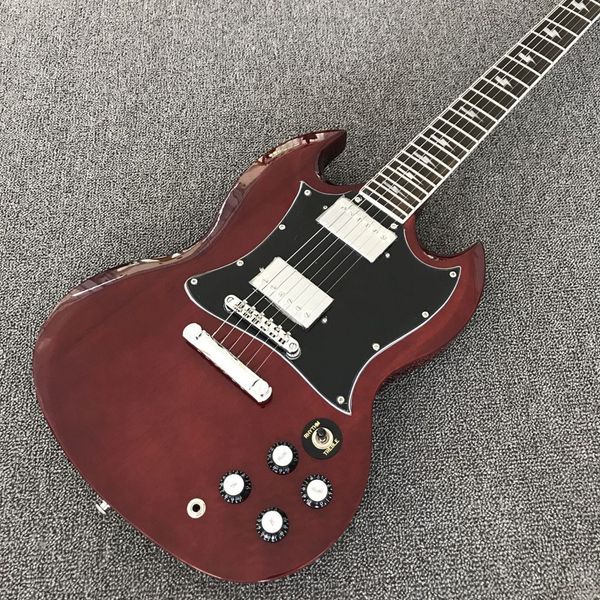 

delivery, customized electric guitar, rosewood fingerboard wine red
