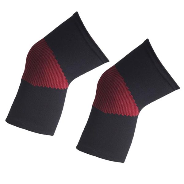 

elbow & knee pads 1 pair sports kneepad elastic outdoor exercise fitness brace protection pad knees sleeves black and red size, Black;gray