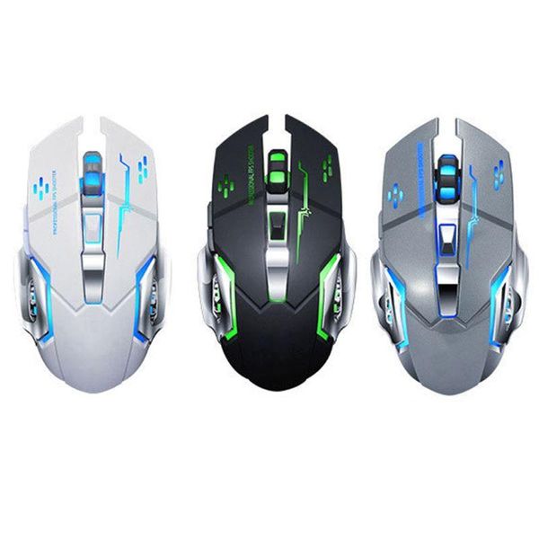 

mice 2.4ghz usb wireless rechargeable mechanical gaming mouse silent optical dropship