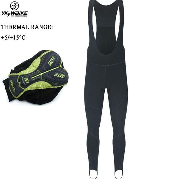 

racing pants ykywbike cycling bib trousers winter thermal mountain bike long breathable bicycle tights 3d gel pad shorts keep warm, Black;blue