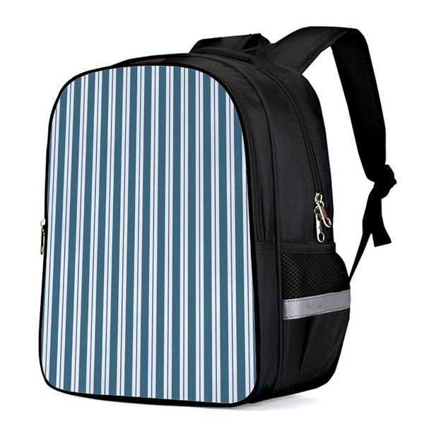 

backpack stripes simple blue toddler boy girl elementary school kindergarten