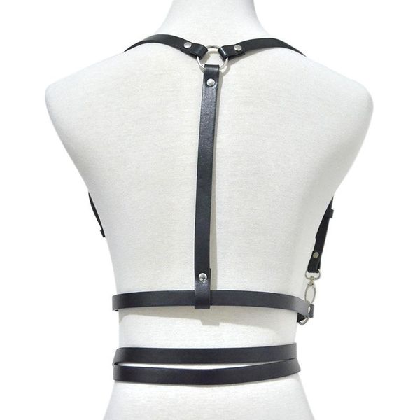 

belts harajuku stage nightclub belt restraint imitation leather strap women's integrated fashion pin buckle 2021, Black;brown
