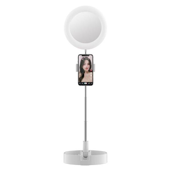 

cell phone repairing tools foldable usb led lamp ring fill light stand holder for live streaming