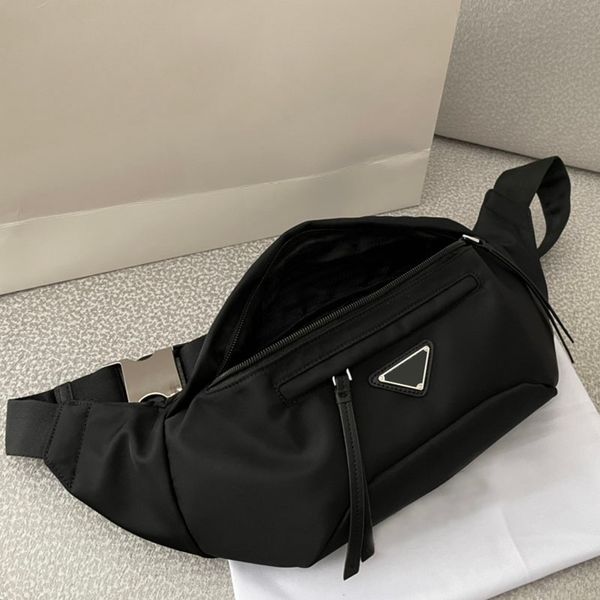 

classic womens fashion nylon waist bag men casual belt bags zipper chest fanny pack mens black bumbag leather crossbody sport fannypacks for