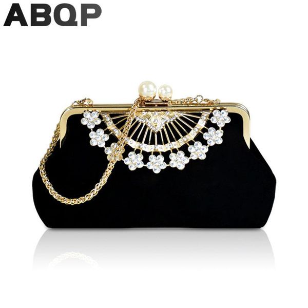 

evening bags abqp luxury female clutch handbags diamond pearl women's wedding shoulder bag elegant cross body girl's party