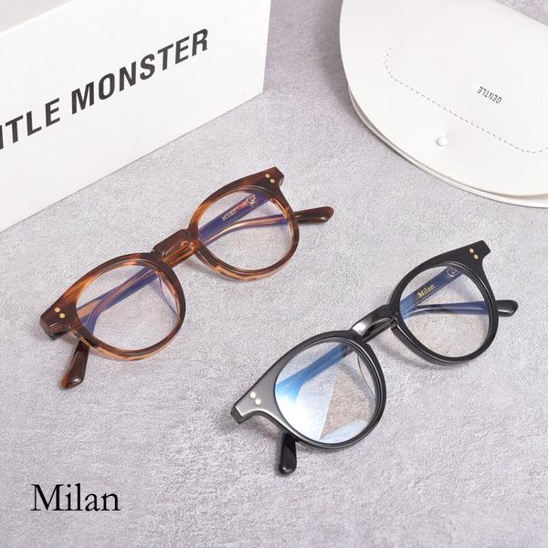 

fashion sunglasses frames gm acetate eyeglasses gentle milan oliver reading glasses suitable for small face frame women and men, Black