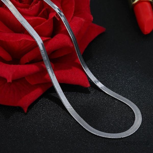

chains 925 sterling silver 4mm snake chain for men & women fashion party jewelry accessories wholesale