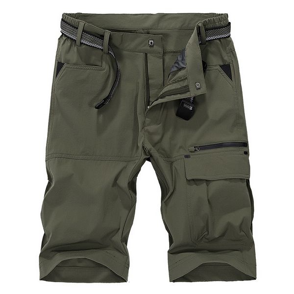 

men's shorts 2021 random multi-pocket army load thin breathing dry fast, short pants, White;black