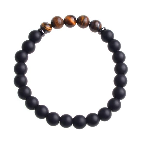 

charm jewelry 8mm matte black onyx beads bracelet for gifts women beaded, strands