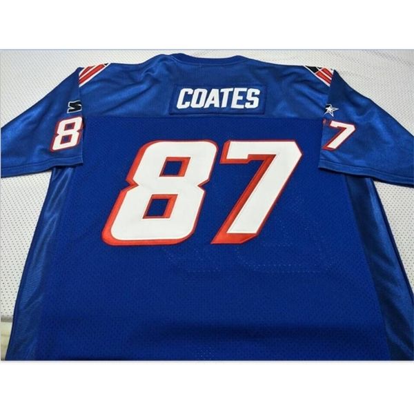 

rare 009 custom #87 ben coates game worn retro jersey 1990 with team 009 college jersey size s-5xl or custom any name or number jersey, Black