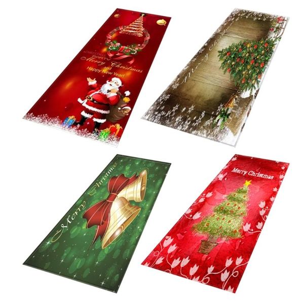 

merry christmas tree bell decoration doormat indoor home carpet rug decorative xmas party ornaments gifts carpets